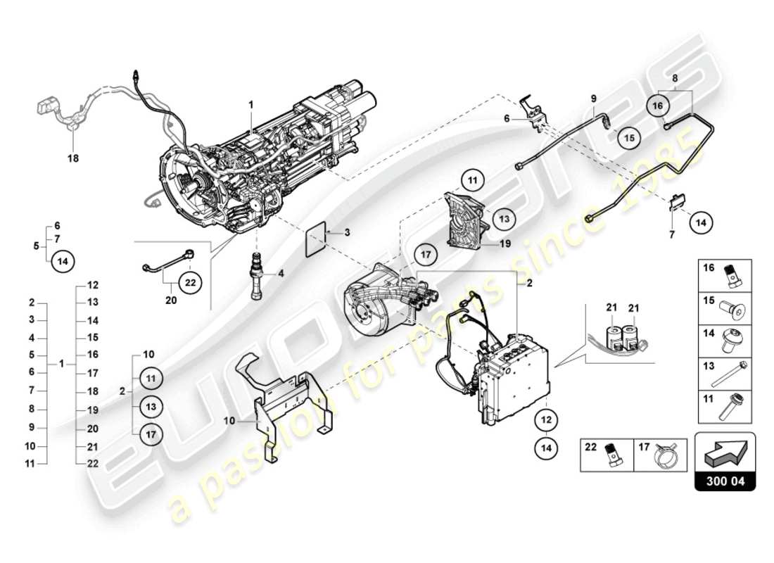 lamborghini sian roadster (2021) riduttore diagramma delle parti