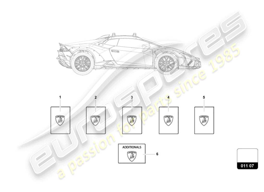 lamborghini 2024 (sterrato) portafoglio per veicolo diagramma delle parti
