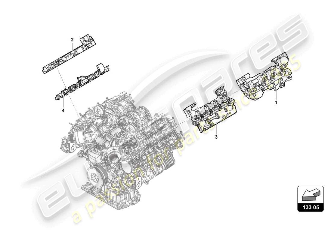 lamborghini urus (2020) isolamento acustico diagramma delle parti