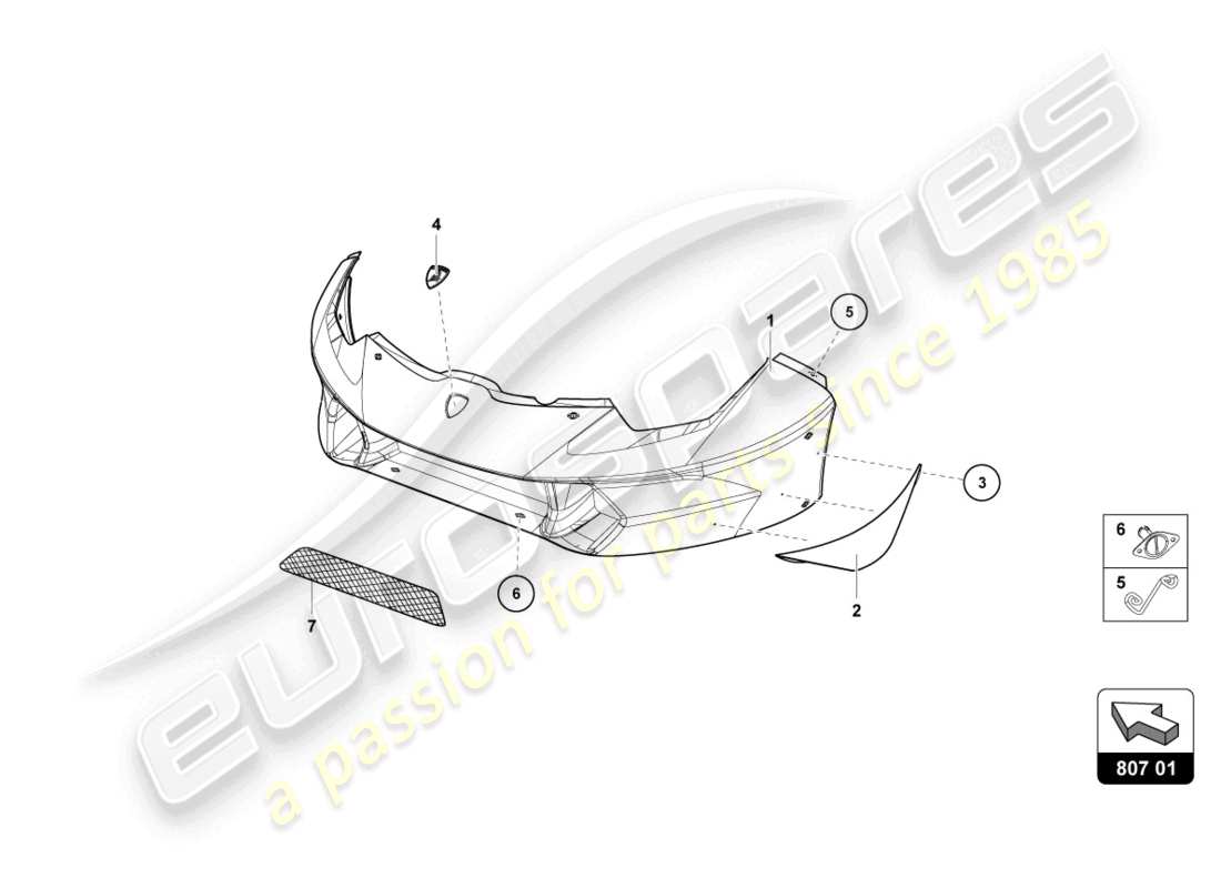 lamborghini super trofeo (2016) schema delle parti paraurti anteriore