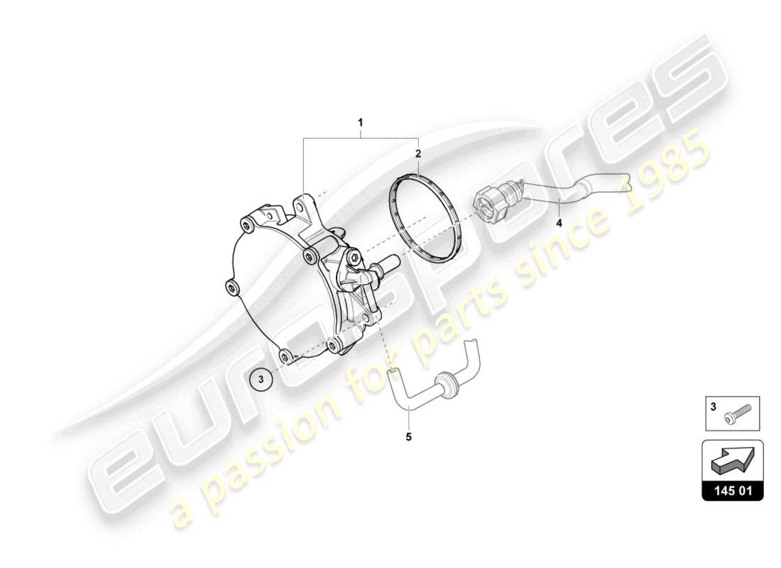 lamborghini urus (2020) schema delle parti della pompa a vuoto