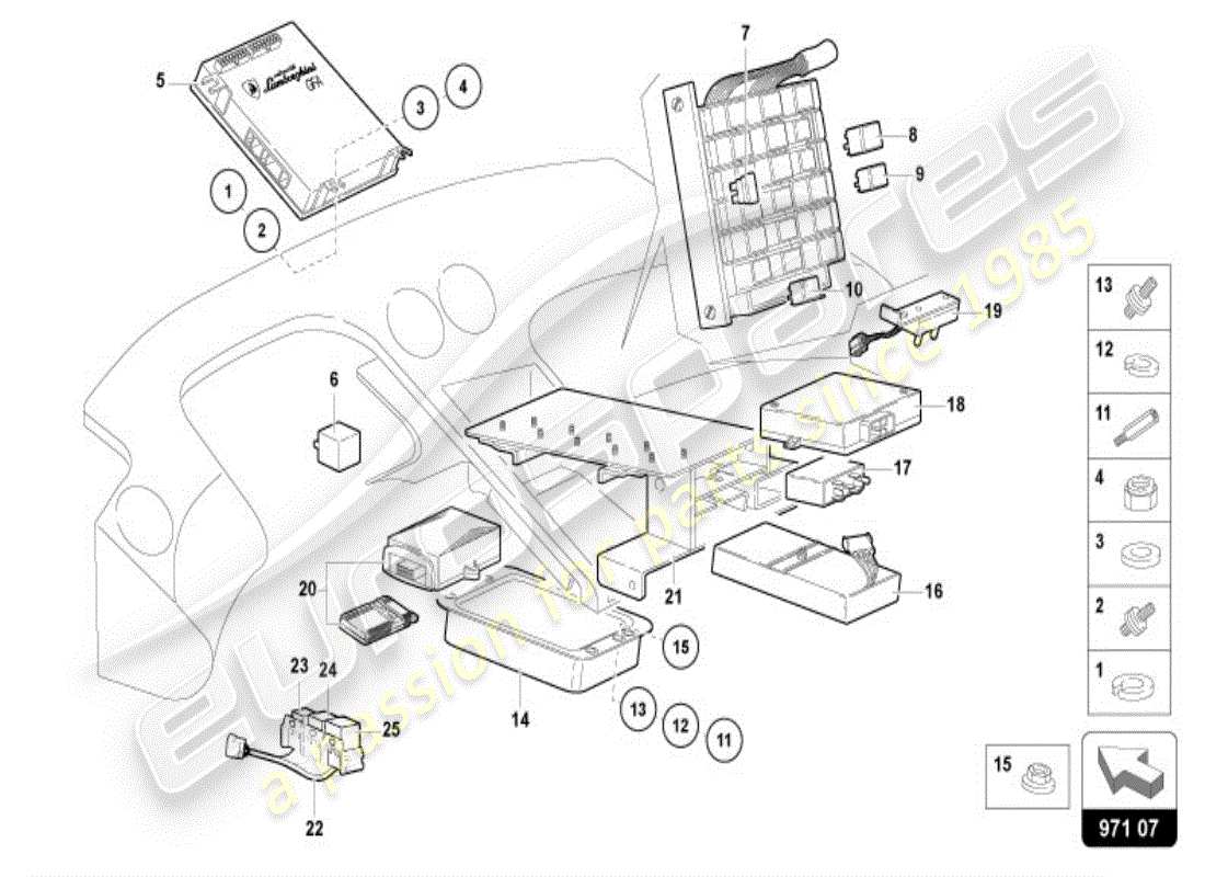 lamborghini diablo vt (1996) sistema elettrico diagramma delle parti