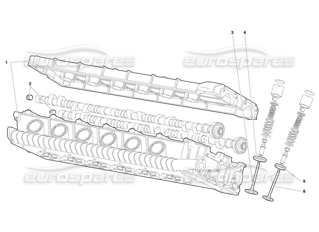 lamborghini diablo se30 (1995) testata sinistra (valido per la svizzera - gennaio 1995) diagramma delle parti