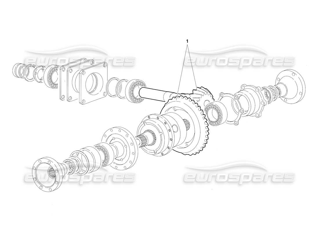 lamborghini diablo se30 (1995) differenziale posteriore (valido per gli usa - gennaio 1995) diagramma delle parti