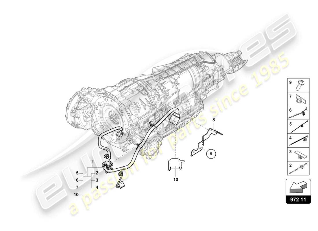 lamborghini urus (2020) cablaggio per cambio diagramma delle parti