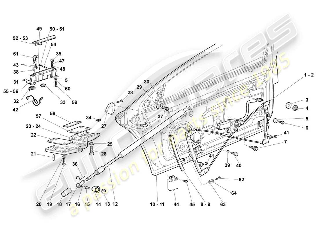 lamborghini reventon roadster regolatore della finestra diagramma delle parti