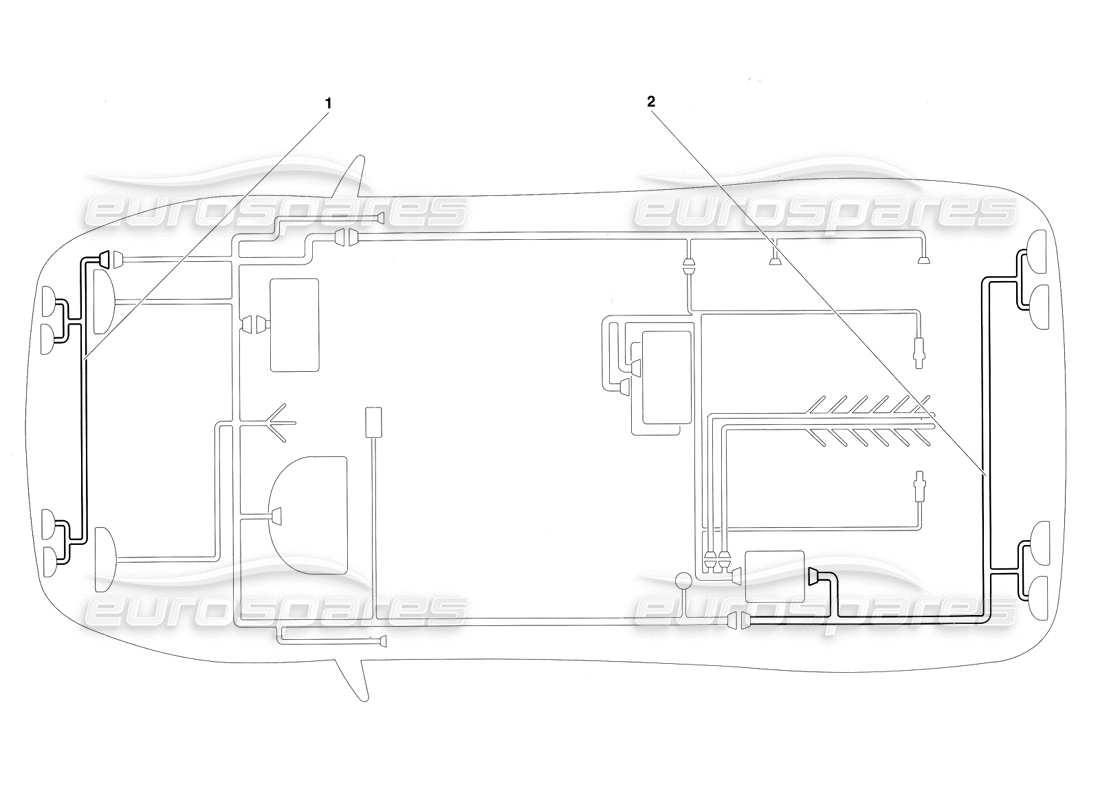 lamborghini diablo sv (1997) schema delle parti dell'impianto elettrico (valido per il canada - marzo 1997).