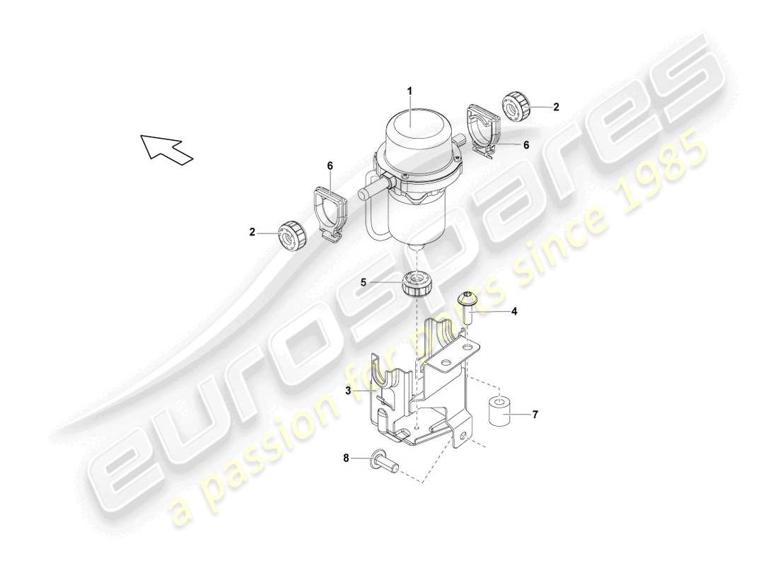 lamborghini blancpain sts (2013) pompa a vuoto per servo freno schema delle parti