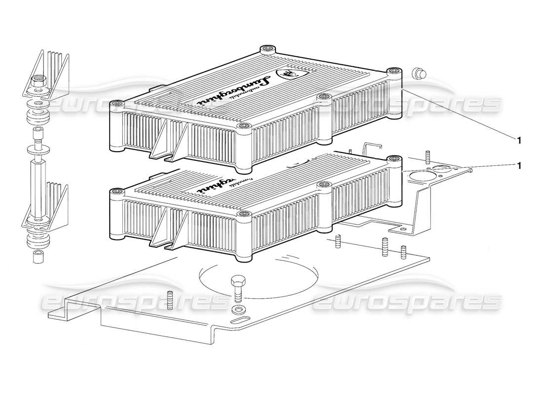 lamborghini diablo (1991) schema delle parti delle unità di iniezione elettronica (valido per la versione usa - settembre 1991).