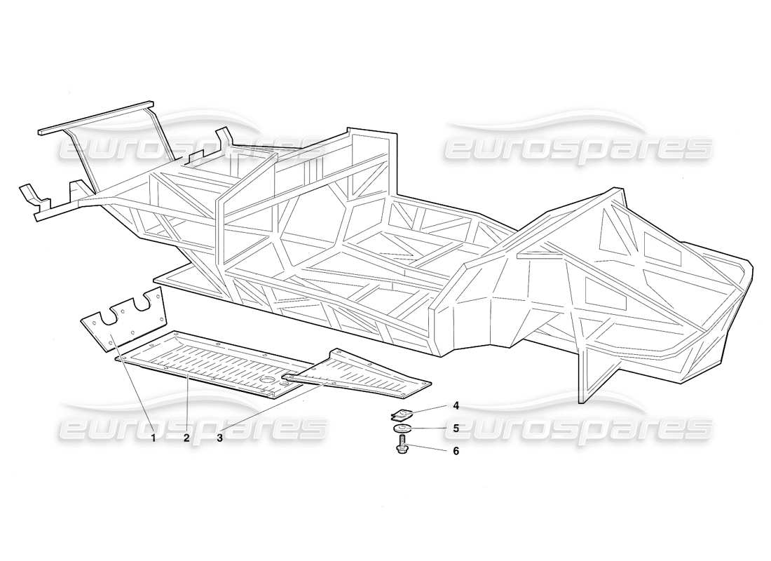 lamborghini diablo se30 (1995) elementi del telaio (valido per la svizzera - gennaio 1995) diagramma delle parti