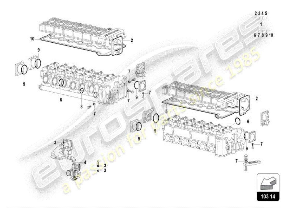 lamborghini diablo vt (1999) kit guarnizioni coperchi diagramma delle parti
