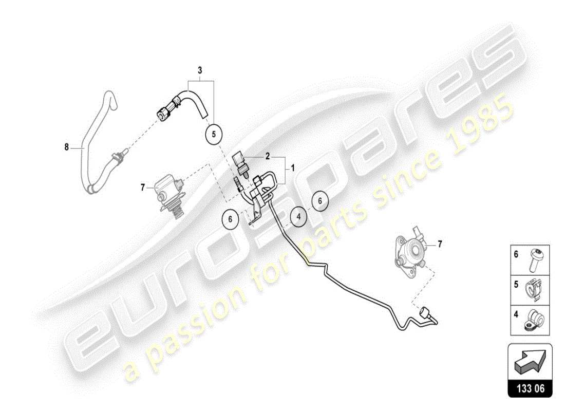 lamborghini 2025 | urus se kraftstoffversorgungsleitung teilediagramm