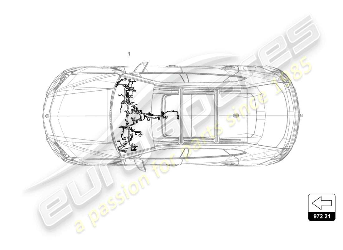 lamborghini urus (2022) set di cablaggio per cruscotto diagramma delle parti