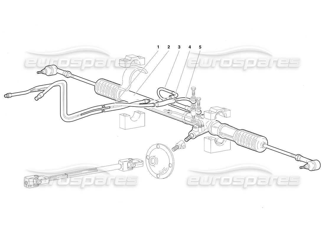 lamborghini diablo sv (1997) schema delle parti dello sterzo (valido per rh d. - marzo 1997).