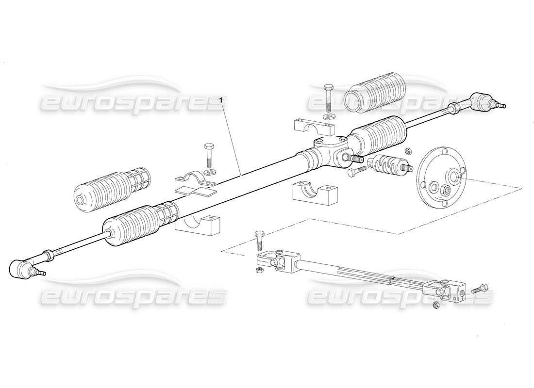 lamborghini diablo (1991) diagramma delle parti dello sterzo (valido per la versione gb - ottobre 1991).