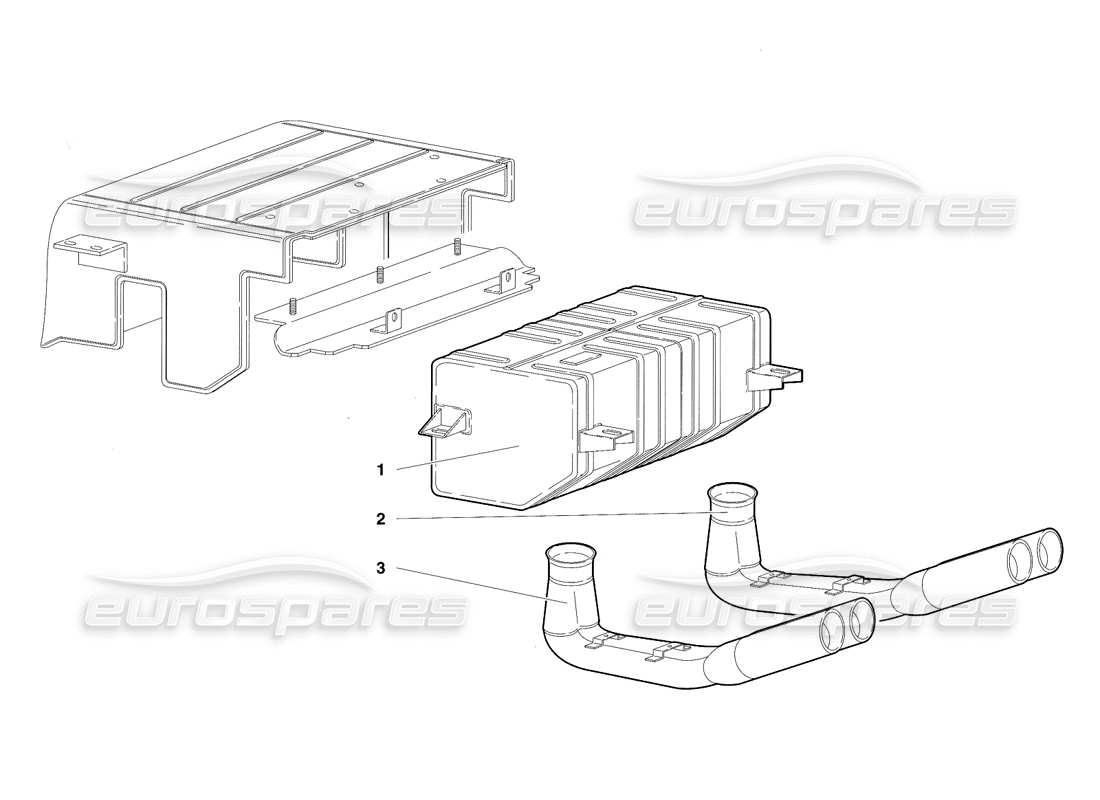 lamborghini diablo se30 (1995) sistema di scarico (valido per la svizzera - gennaio 1995) diagramma delle parti