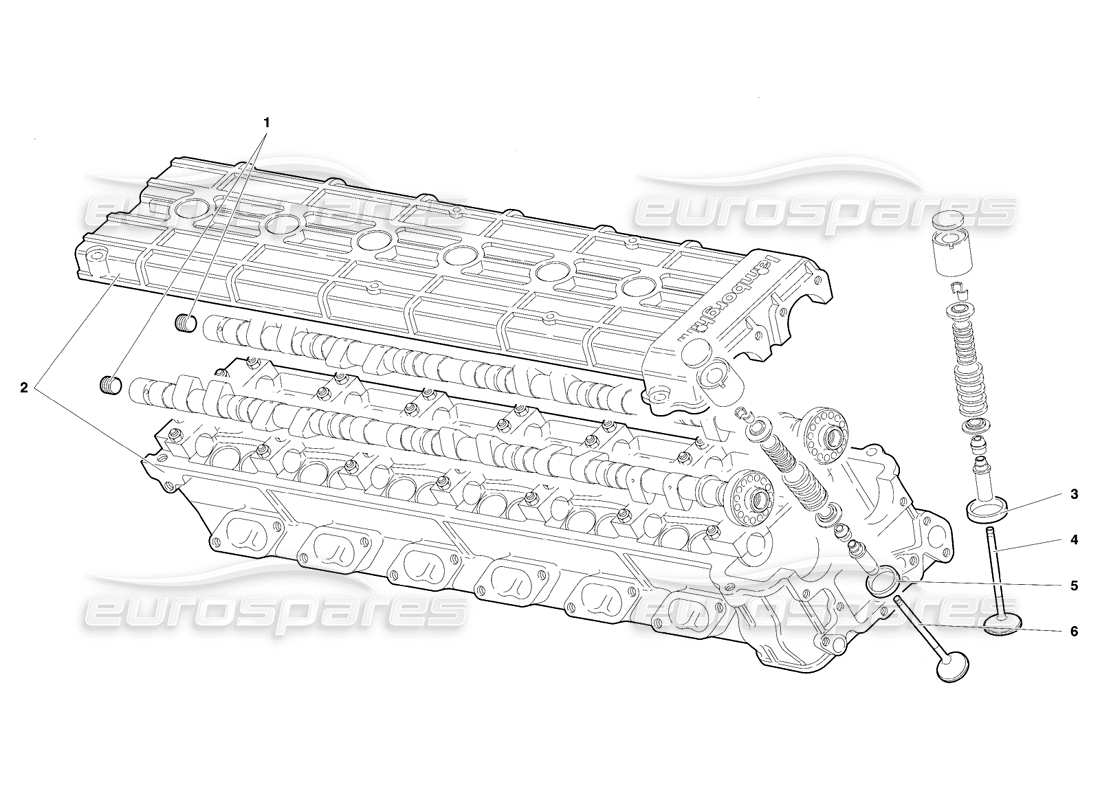 lamborghini diablo se30 (1995) testata destra (valido per la svizzera - gennaio 1995) diagramma delle parti