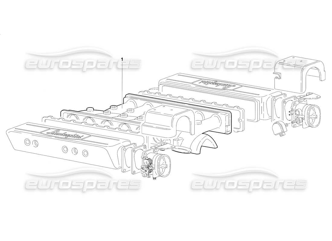 lamborghini diablo se30 (1995) diagramma delle parti del collettore di aspirazione (valido per gli usa - gennaio 1995).