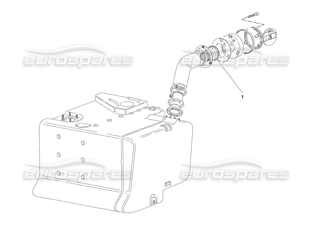 lamborghini diablo sv (1997) schema delle parti dell'impianto di alimentazione (valido per il sud africa - rh d. - marzo 1997).