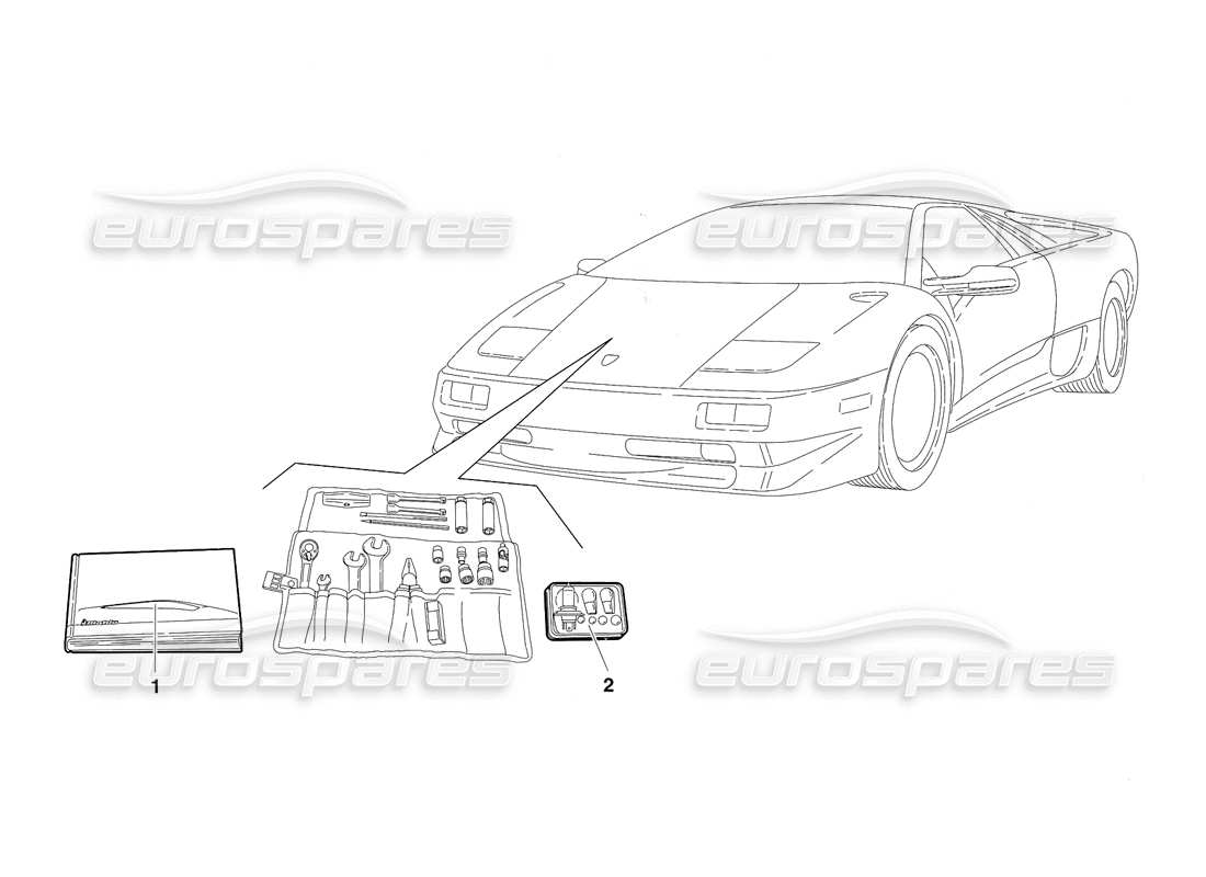 lamborghini diablo sv (1997) accessori (valido per il canada - marzo 1997) diagramma delle parti