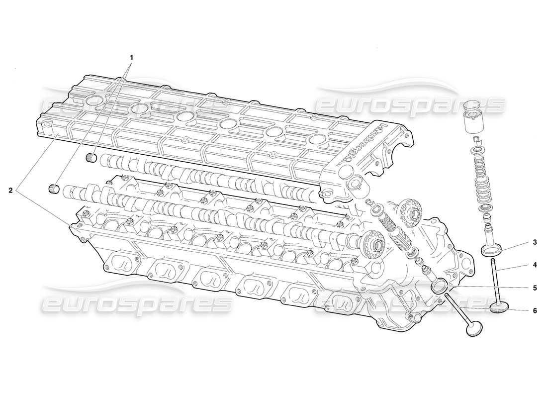 lamborghini diablo se30 (1995) diagramma delle parti testata destra (valido per il canada - gennaio 1995).