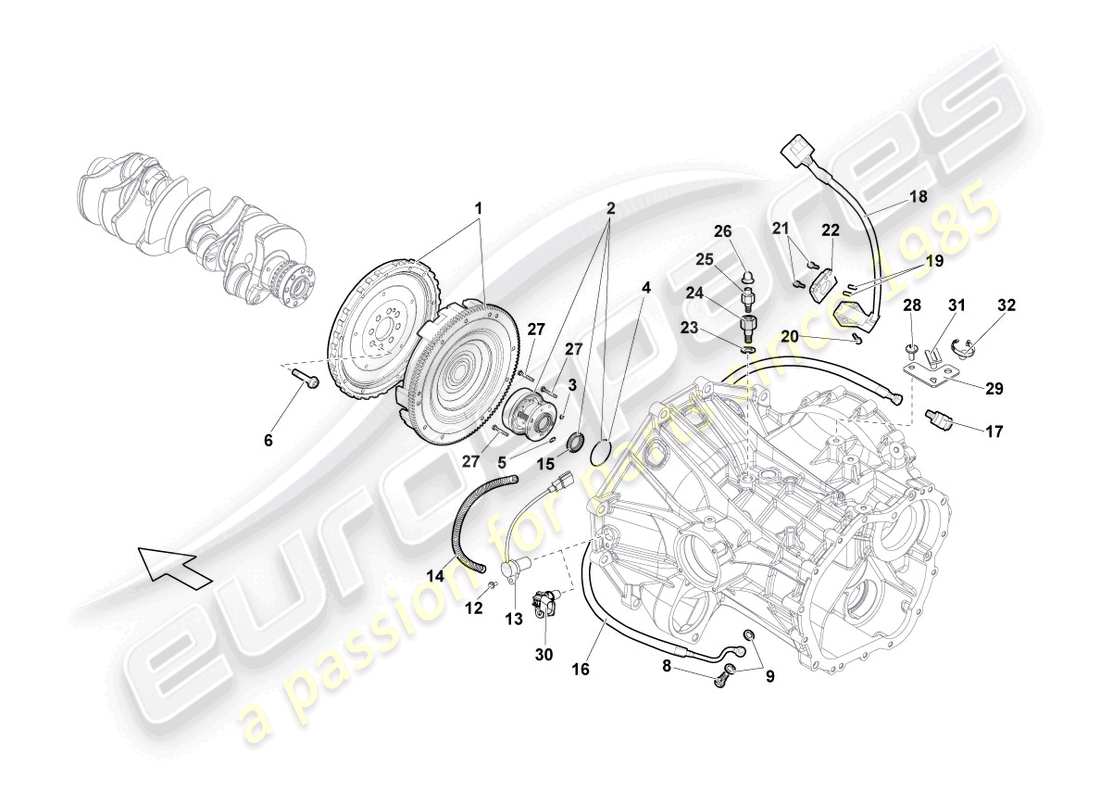 lamborghini lp560-4 coupe (2014) diagramma delle parti di accoppiamento