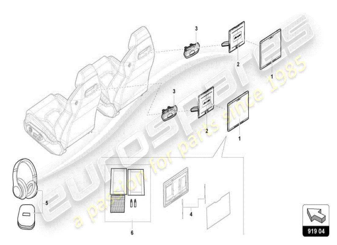 lamborghini 2025 | urus se elektrische teile für infotainment hinten teilediagramm