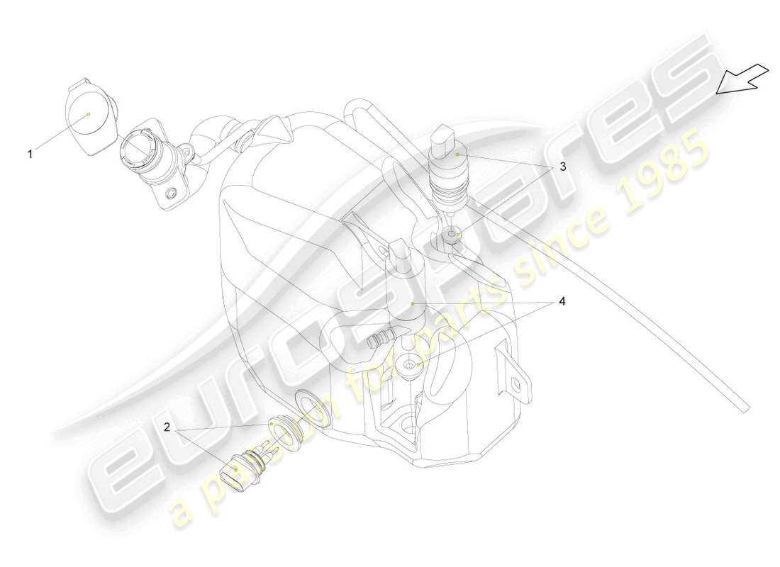 lamborghini blancpain sts (2013) sensore del livello dell'acqua schema delle parti