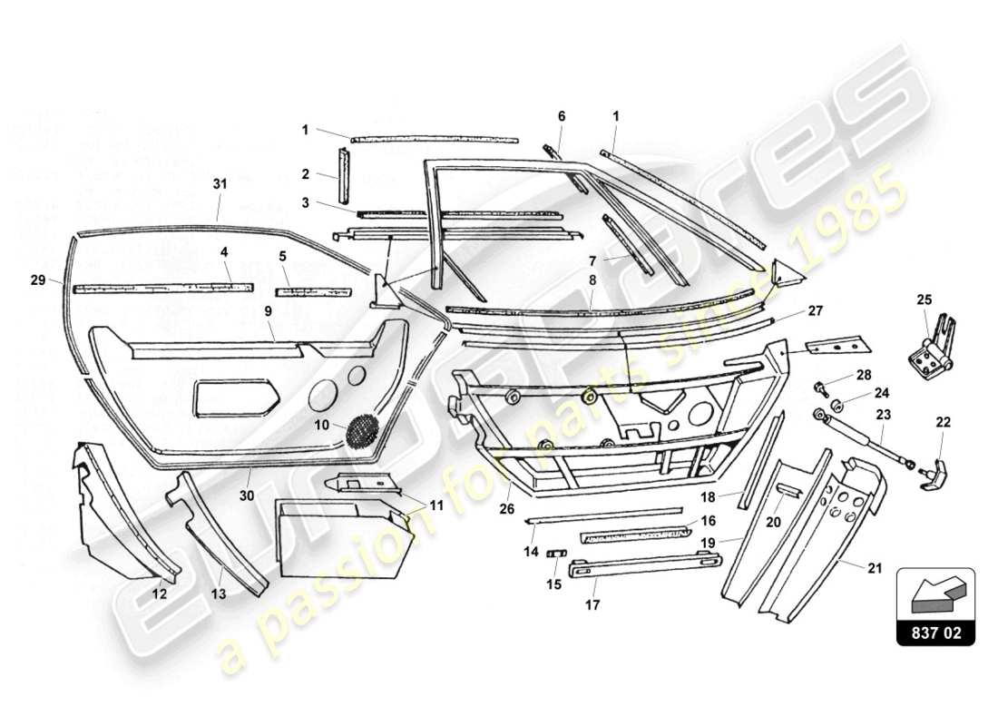 diagramma della parte contenente il codice parte 007021286