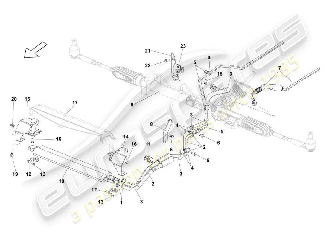 un diagramma delle parti dal catalogo delle parti lamborghini lp550-2 spyder (2010)