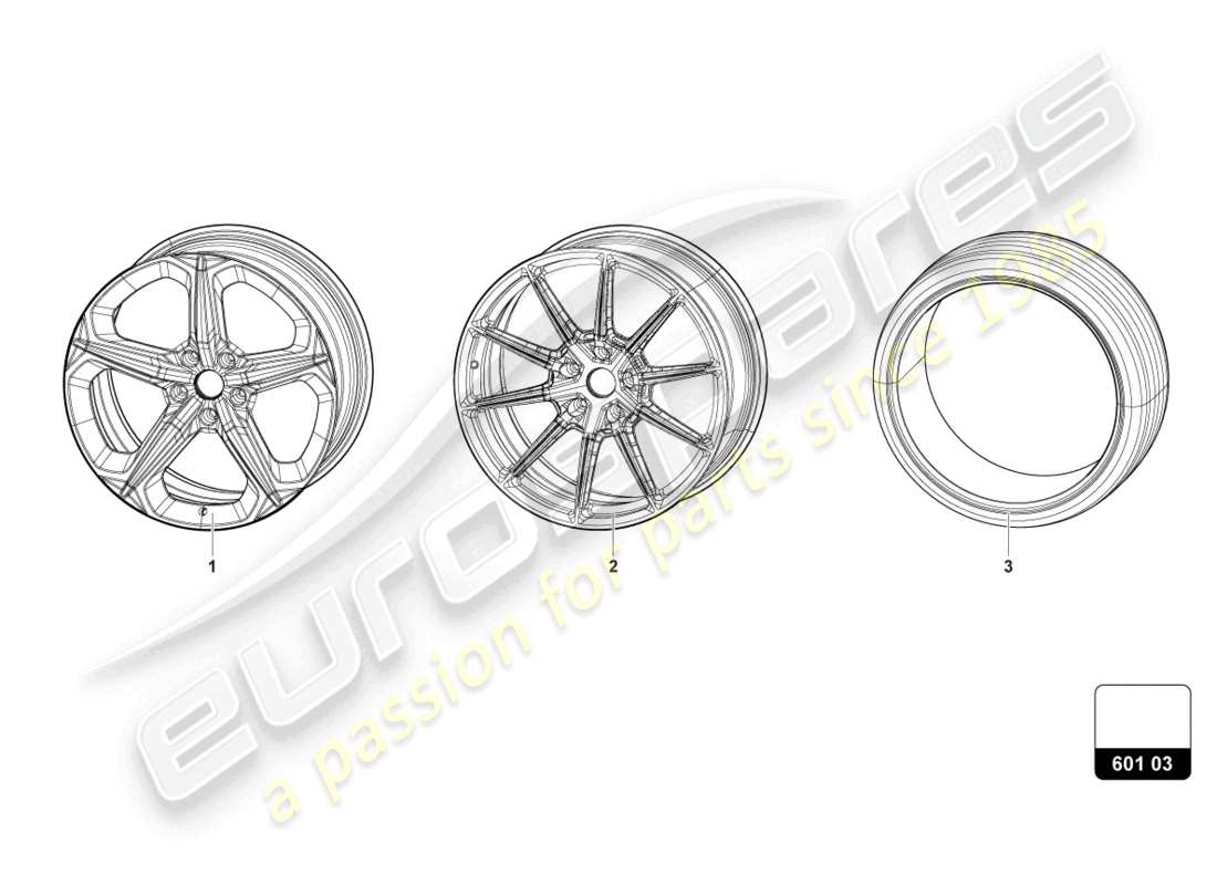 lamborghini urus (2022) ruote/pneumatici 21 diagramma delle parti