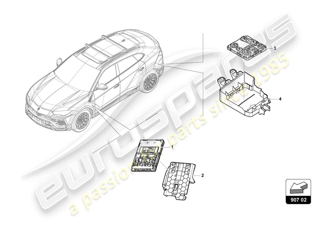 diagramma della parte contenente il codice parte 8w1907064dh