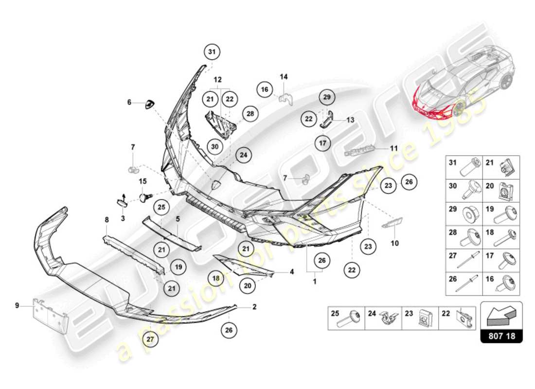 diagramma della parte contenente il codice parte 4t0807103adgru