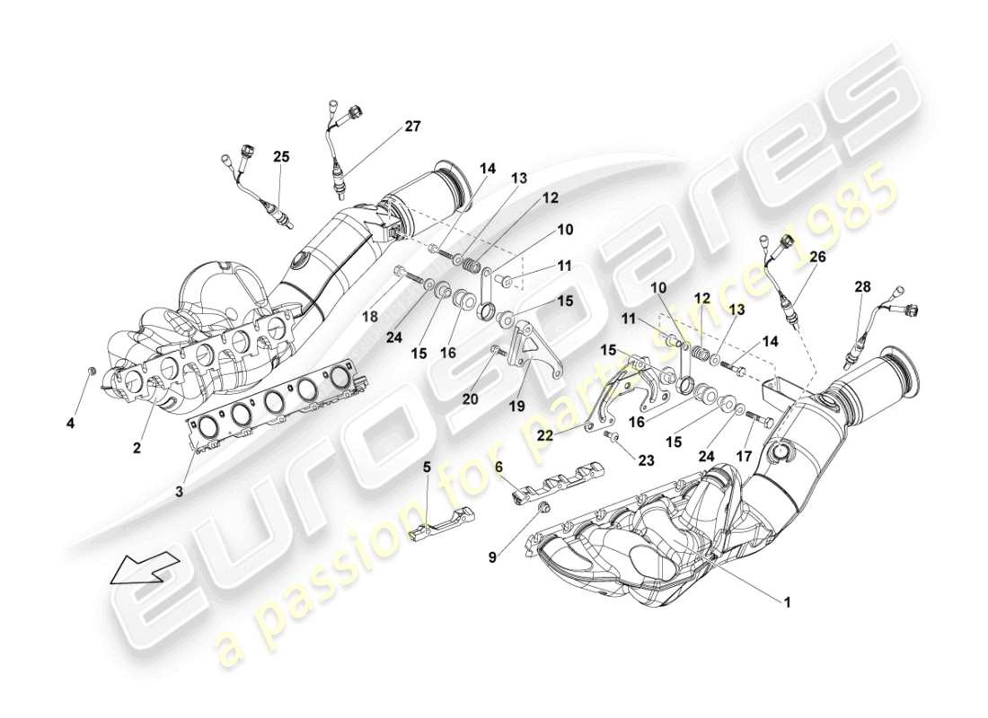 un diagramma delle parti dal catalogo delle parti lamborghini lp550-2 spyder (2013)