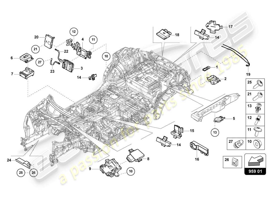 diagramma della parte contenente il codice parte 3g0962243d