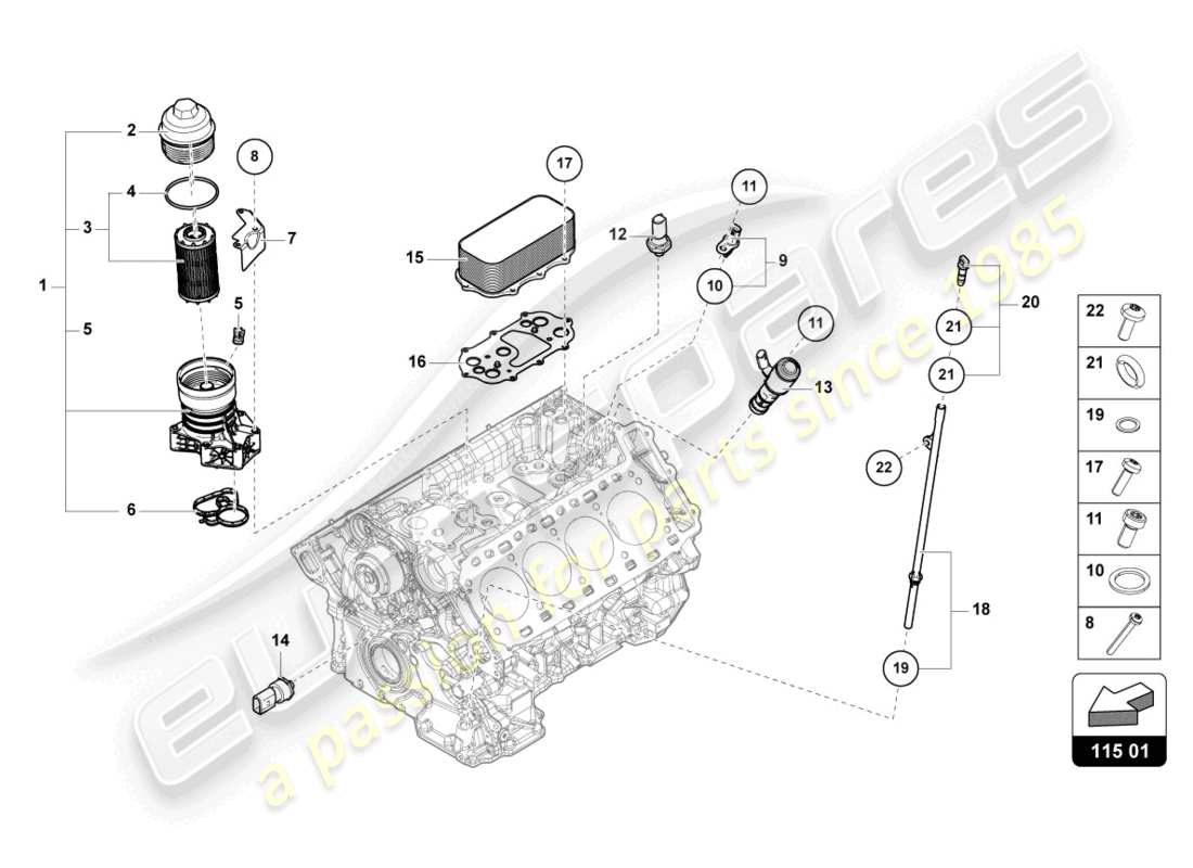 diagramma della parte contenente il codice parte 0p2117015