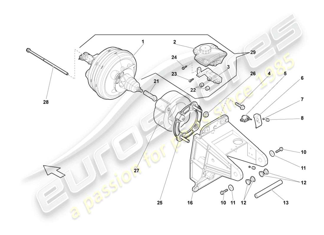 un diagramma delle parti dal catalogo delle parti lamborghini lp550-2 coupe (2013)