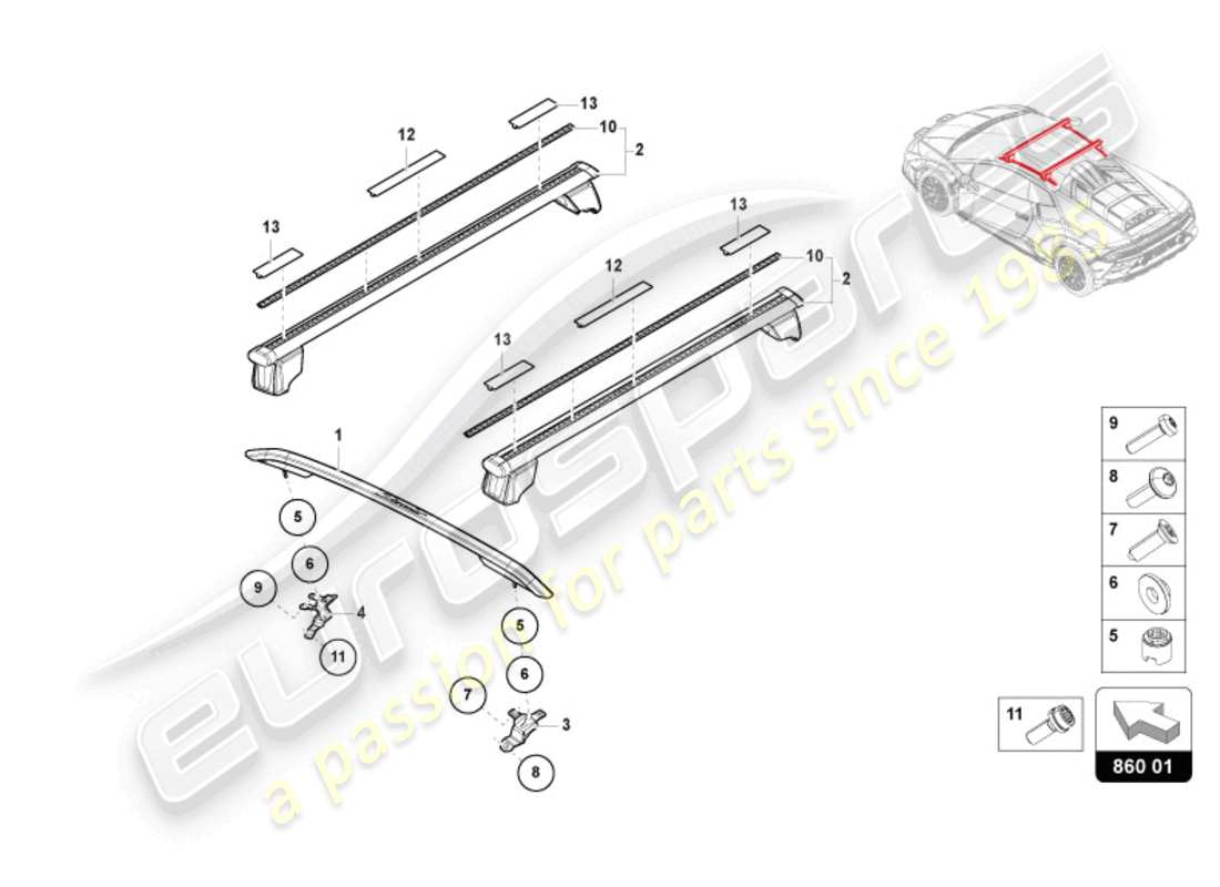 diagramma della parte contenente il codice parte 4g9861195