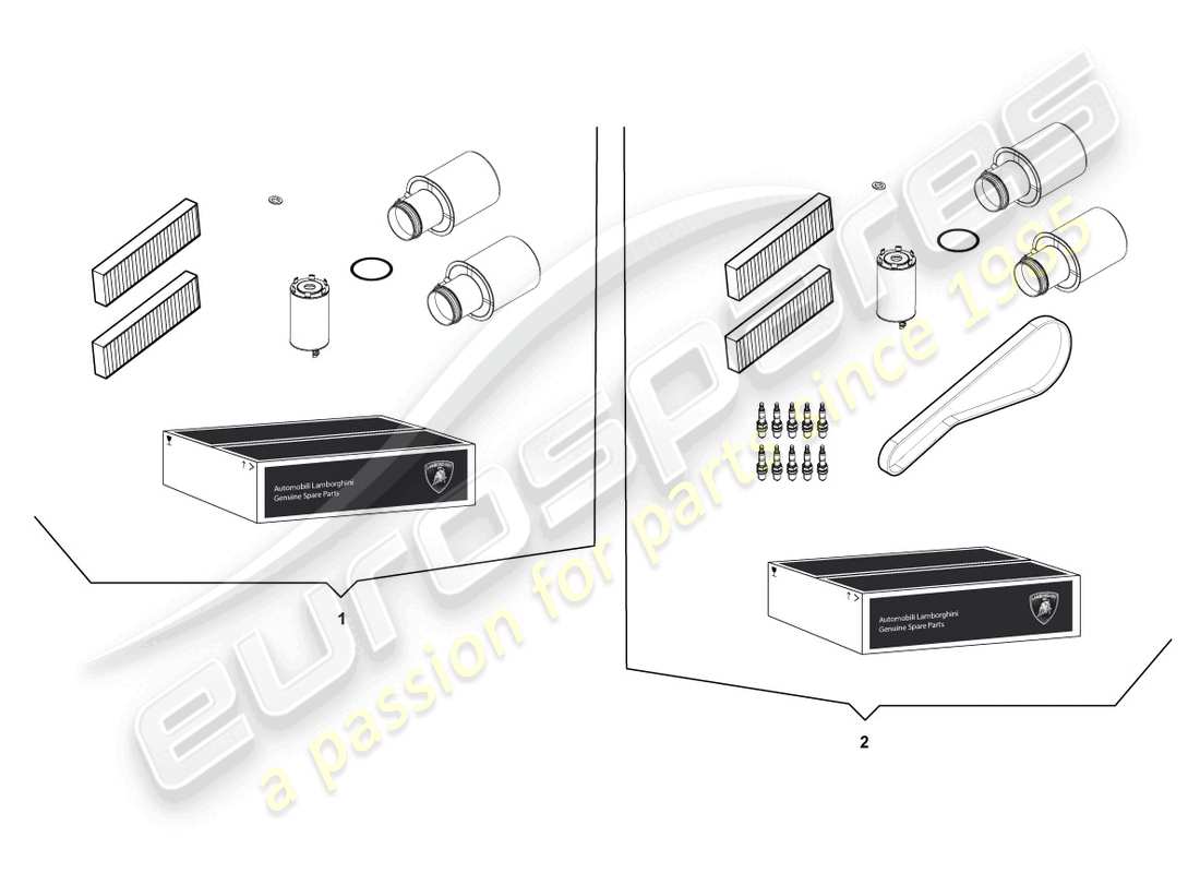 un diagramma delle parti dal catalogo delle parti lamborghini lp560-4 spyder fl ii (2013)