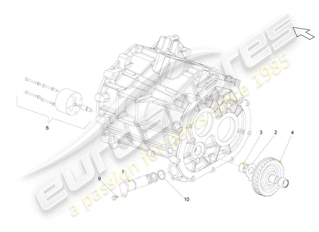 uno schema delle parti dal catalogo delle parti Lamborghini Gallardo Coupé (2008)