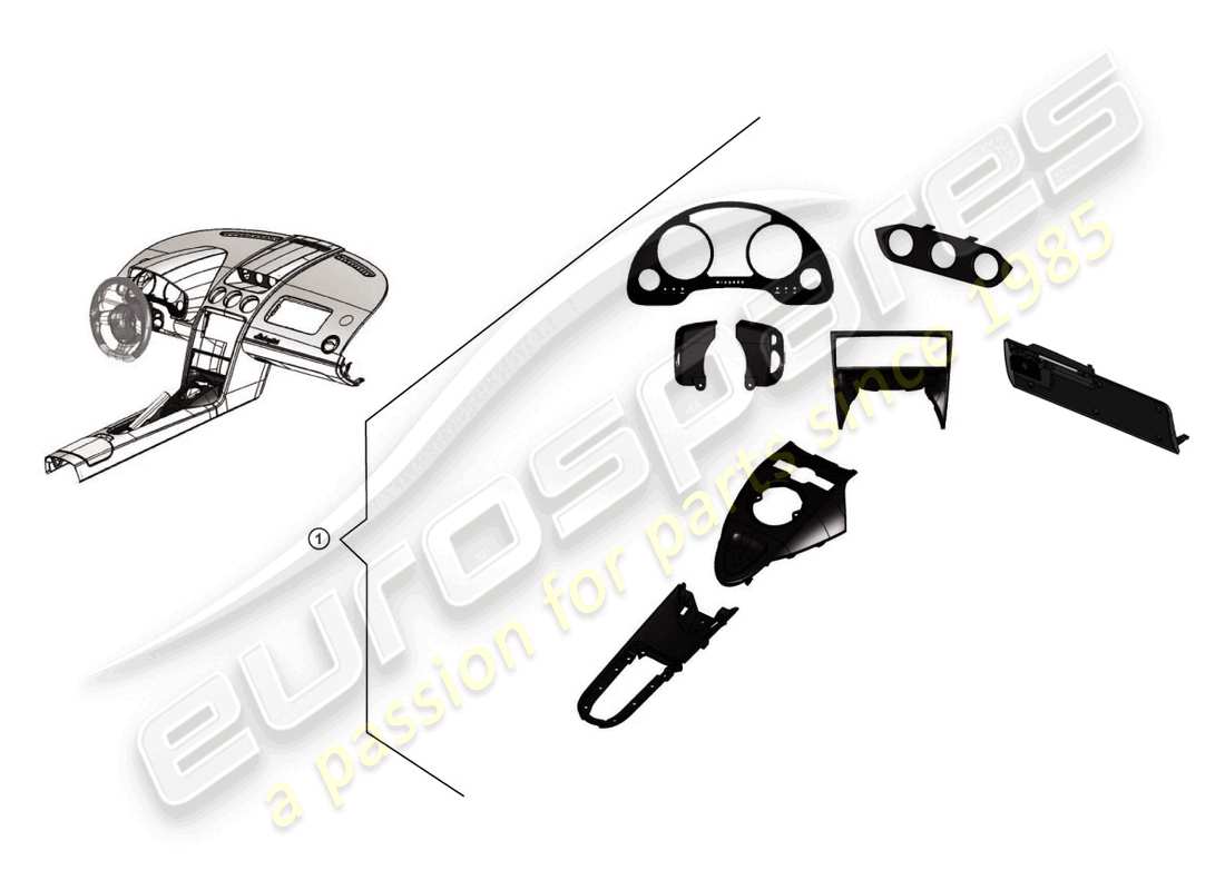 lamborghini lp560-4 spyder fl ii (accessories) kit retrofit piano vernice schema delle parti