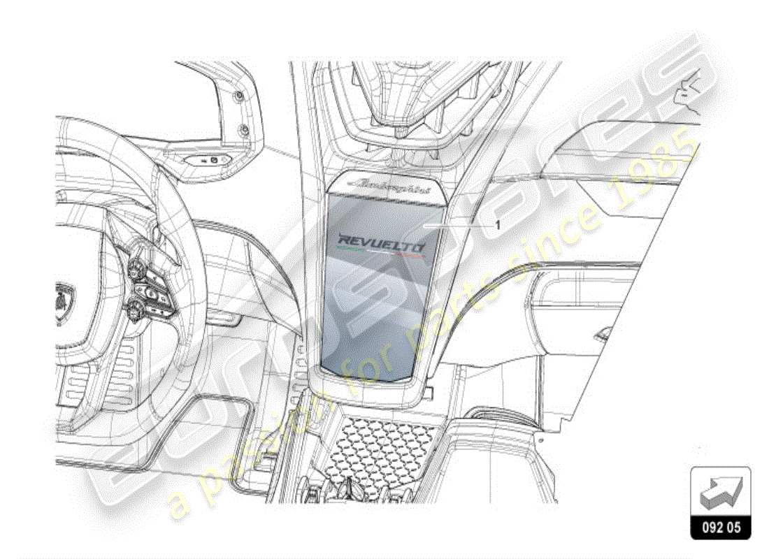 lamborghini revuelto coupe (accessories) protezione dagli impatti diagramma delle parti