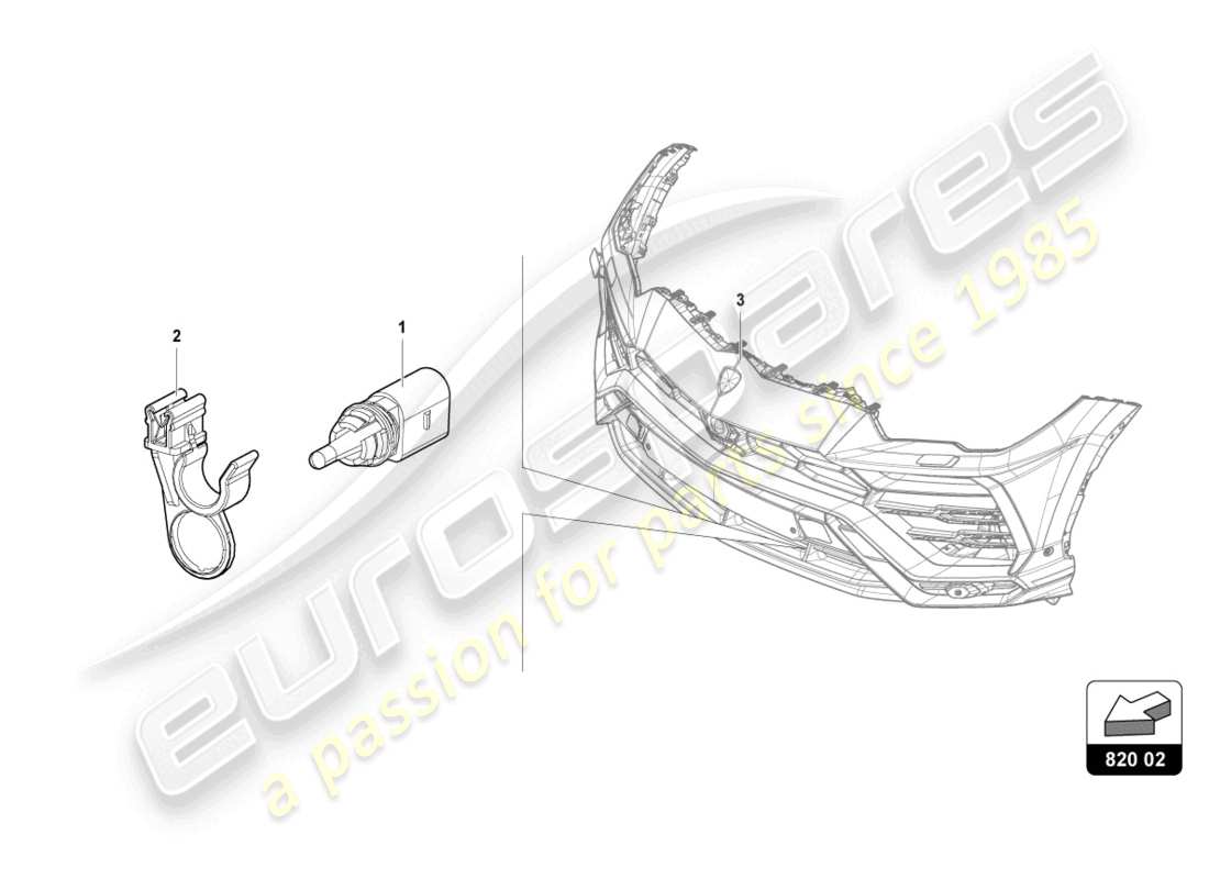 lamborghini urus (2020) sensore di temperatura esterna diagramma delle parti