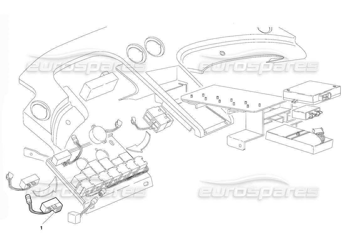 lamborghini diablo (1991) schema delle parti dell'impianto elettrico (valido per la versione per l'arabia saudita - ottobre 1991).