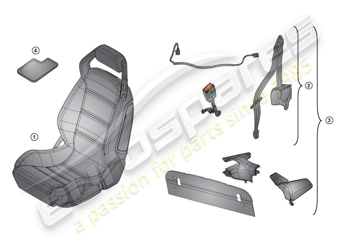 lamborghini lp570-4 spyder performante (accessories) pacchetto retrofit schema delle parti