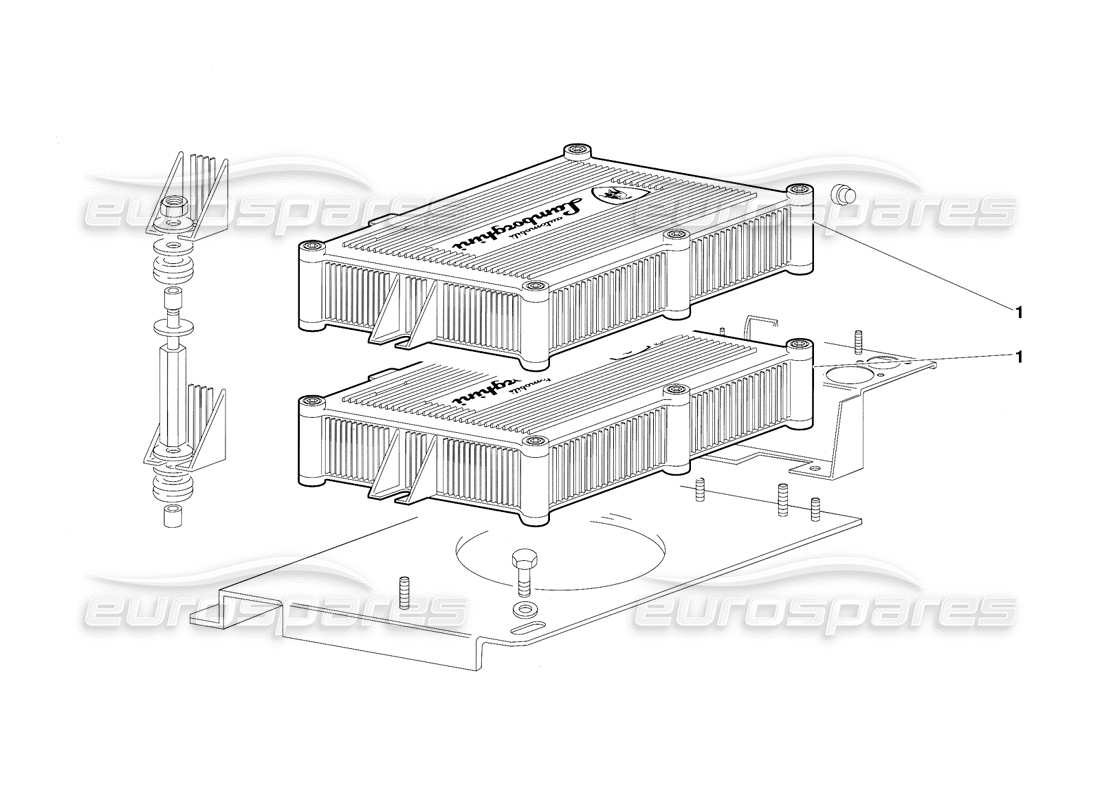 lamborghini diablo (1991) diagramma delle parti delle unità di iniezione elettronica (valido per la versione per l'arabia saudita - ottobre 1991).