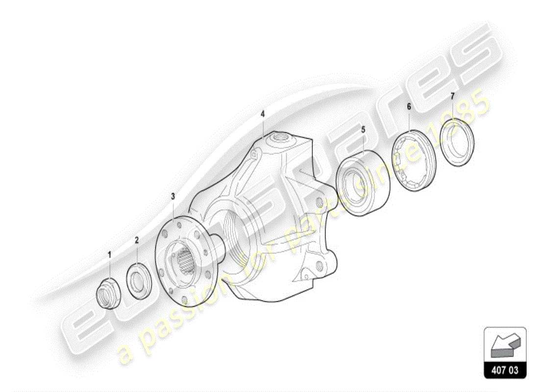 lamborghini diablo vt (1997) mozzo ruota diagramma delle parti