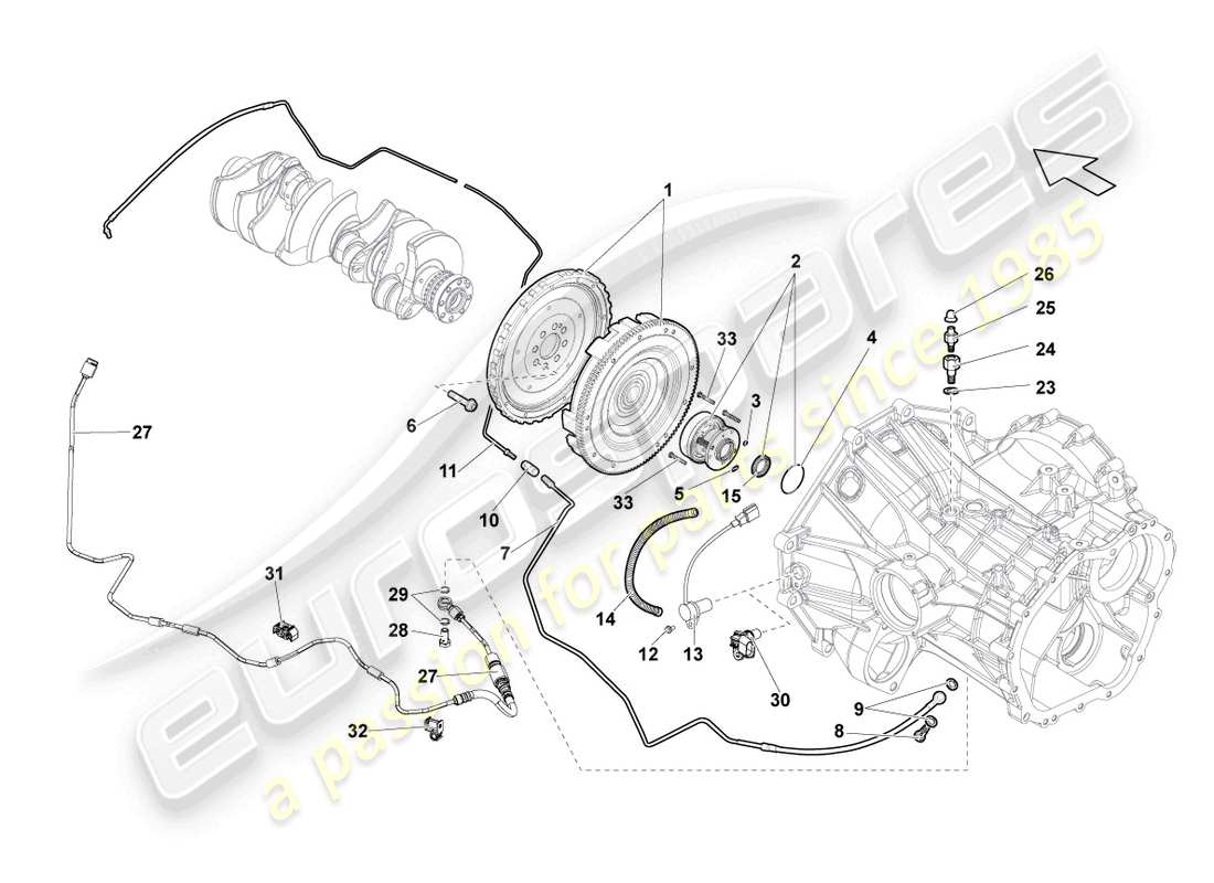 lamborghini lp550-2 coupe (2014) diagramma delle parti di accoppiamento