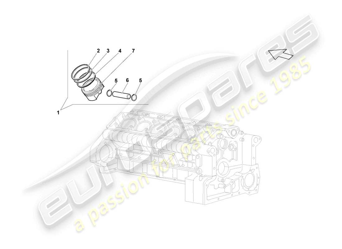 lamborghini reventon pistone diagramma delle parti