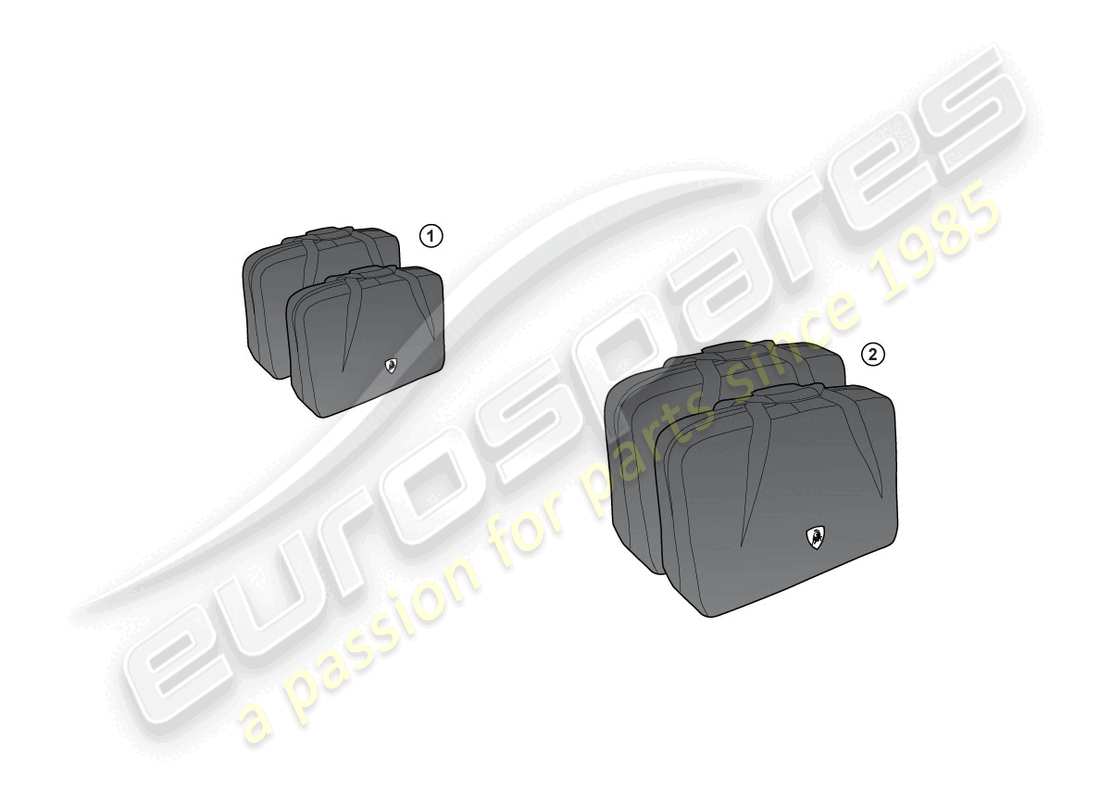 lamborghini lp560-4 coupe fl ii (accessories) set borse da viaggio diagramma delle parti